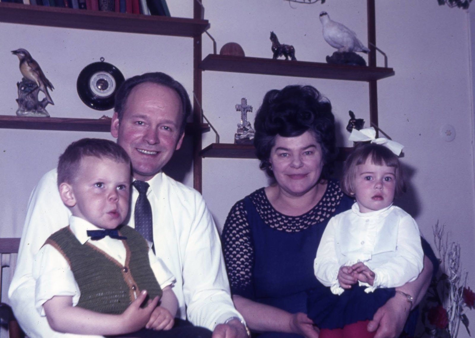 María and her siblings, a family portrait, Iceland, 1960s