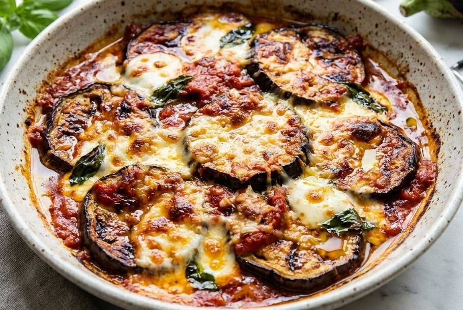 Auberginen-Parmigiana, e Ketogeni Keto-Dinner