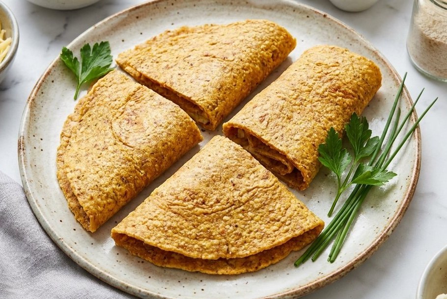 Choufleur- & Cheddar-Wraps, e Ketogeni Keto-Brout