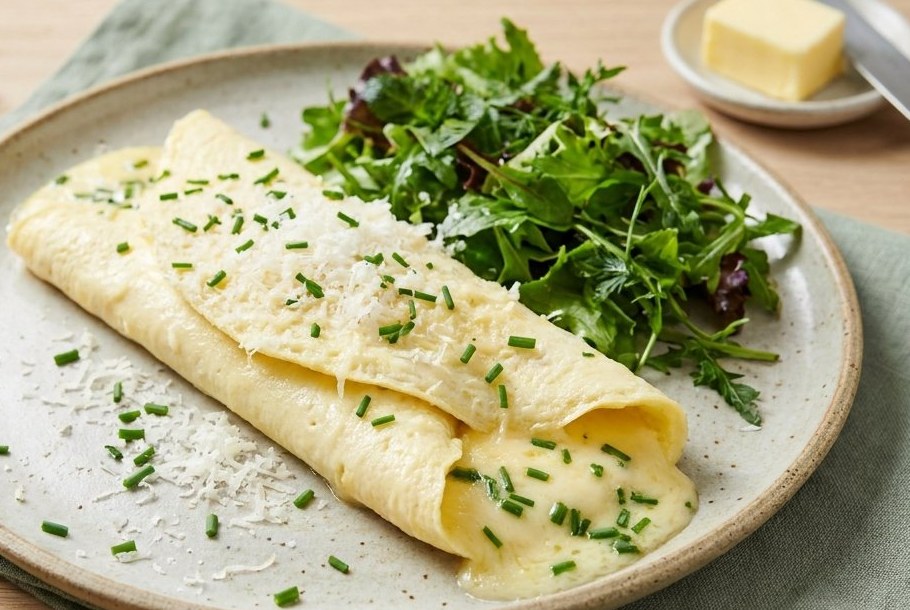 French Omelette with Comté & Chives, e Ketogeni Keto-Kaffi