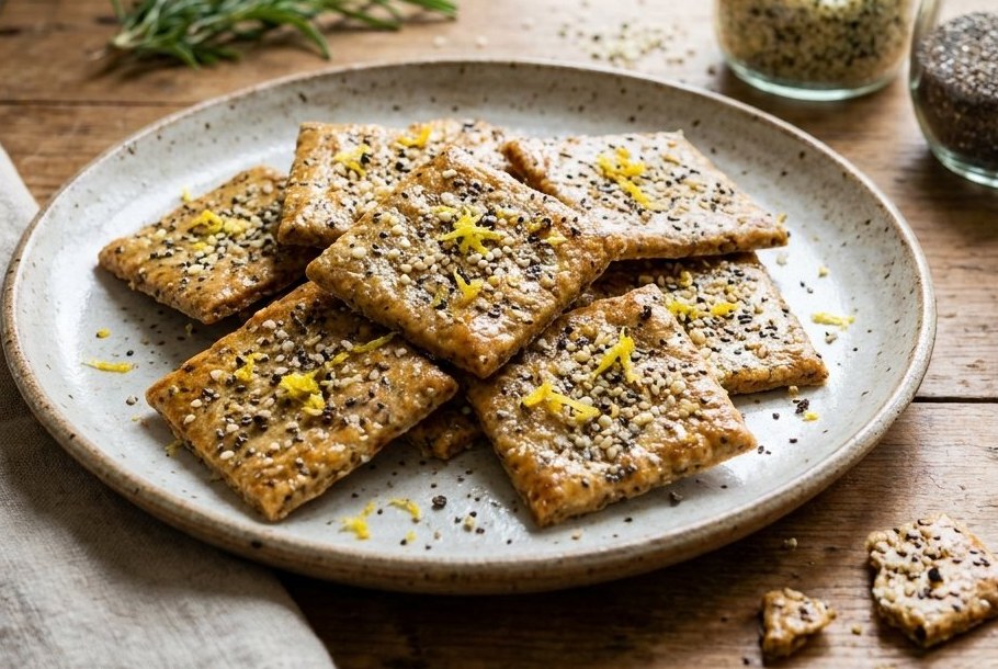 Hamp- & chia-powerknækbrød, en Ketogeni keto-snack