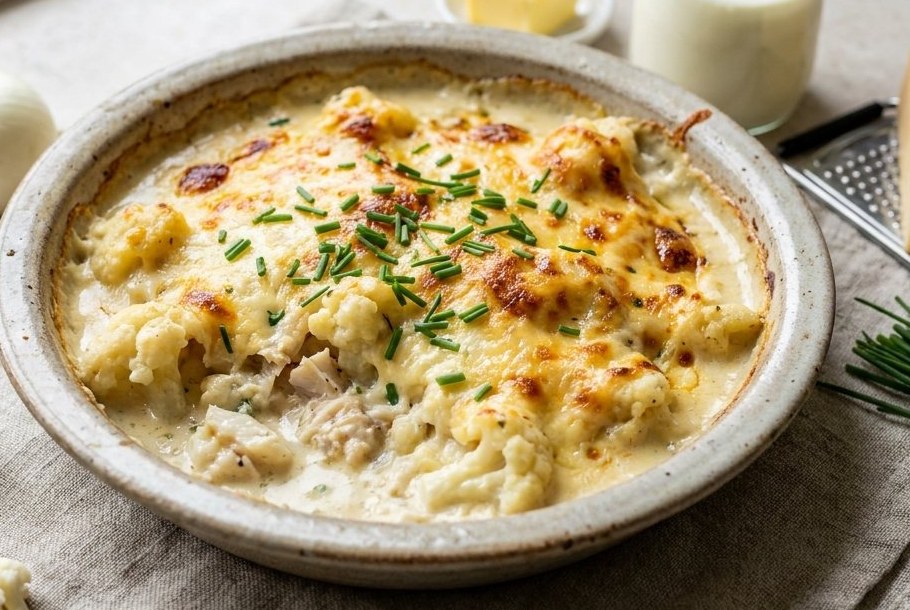 Islandsk plokkfiskur med blomkål, en ketomiddag fra Ketogeni