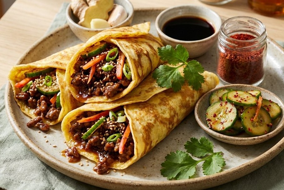 韓国風牛肉のレタス包み きゅうりの即席キムチ添え、Ketogeniのケト夕食レシピ