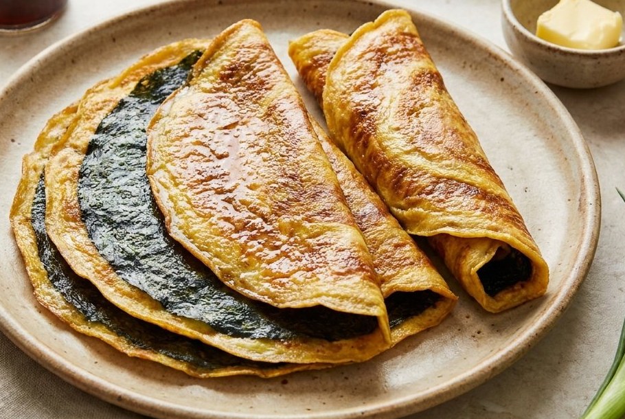 Nori-omeletplader til håndruller, et Ketogeni keto-brød