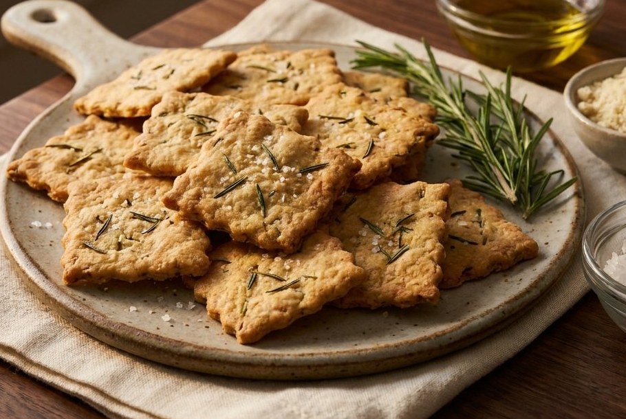 Rosmarin- & Mieresalz-Mandel-Cracker, e Ketogeni Keto-Snack